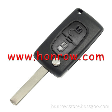 Citroen 307 blade 2 buttons flip remote blank key manufacture( VA2 Blade - 2Button - No battery place ) (No Logo)